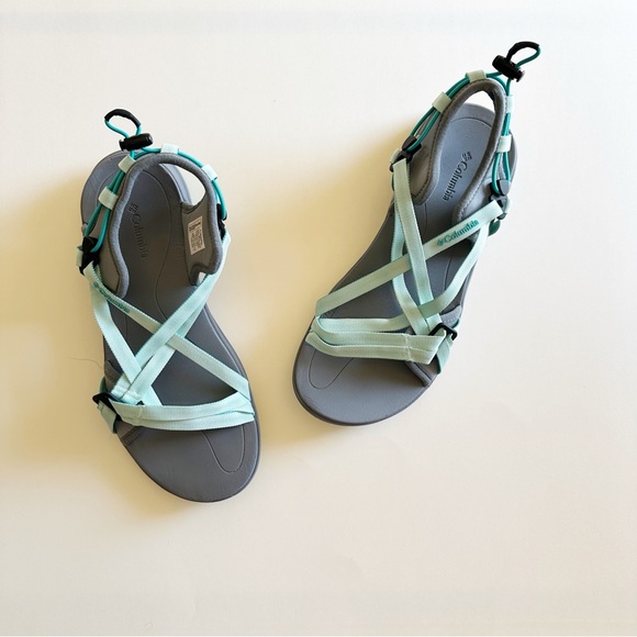 Columbia Gray and Blue Kambi Adjustable Open Toe Sandals - Picture 1 of 10